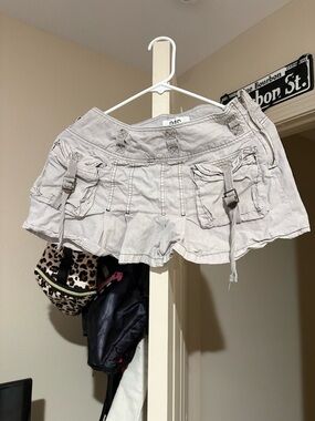 BDG Light Beige Cargo Mini Skirt